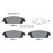 Textar Brake Pad Set 2586601