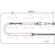 Apec Handbrake Cable Left Rear CAB1262