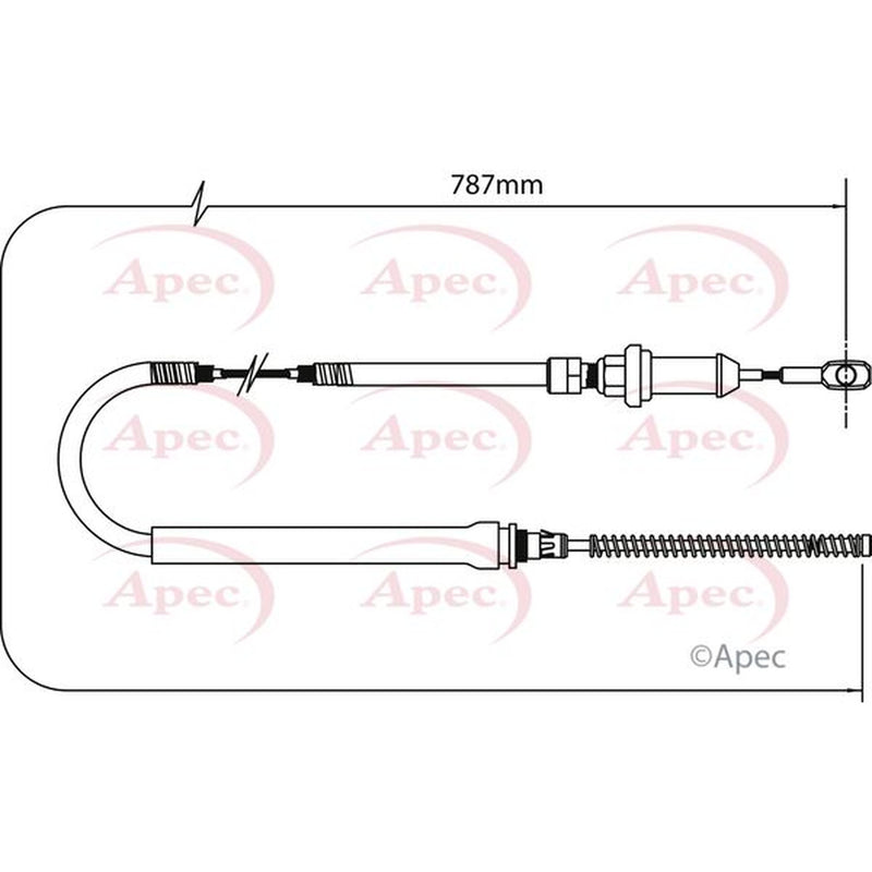 Apec Handbrake Cable Left Rear CAB1262
