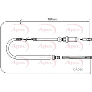 Apec Handbrake Cable Left Rear CAB1262
