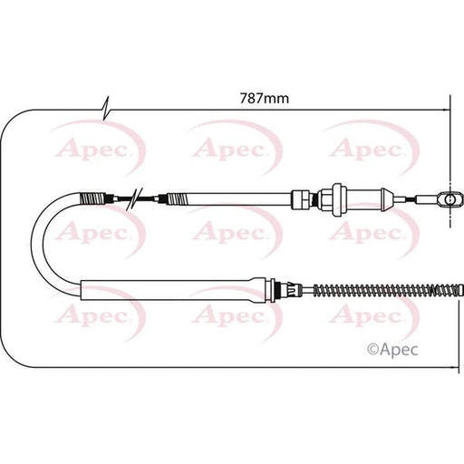 Apec Handbrake Cable Left Rear CAB1262