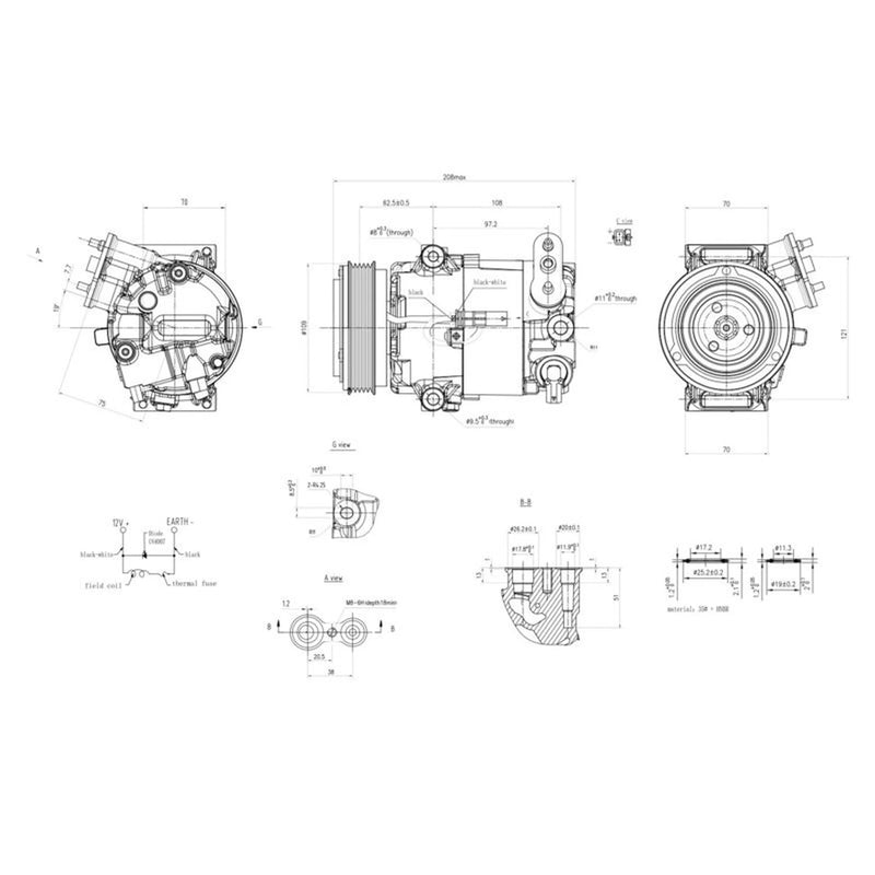 Hella Air Conditioning Compressor 8FK 366 200-521