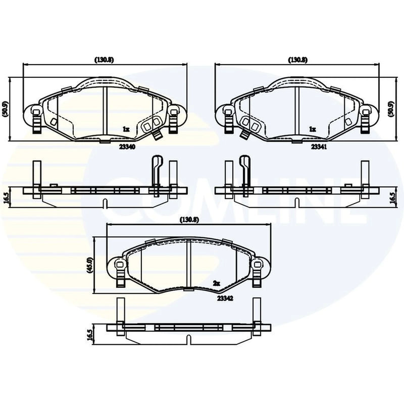 Comline 4 x Front Brake Pad Set CBP31152