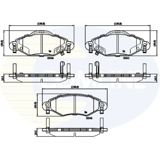 Comline 4 x Front Brake Pad Set CBP31152