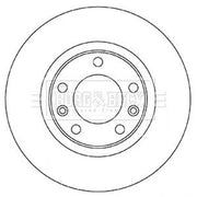 Borg & Beck 2 x Solid Rear Brake Discs BBD5350