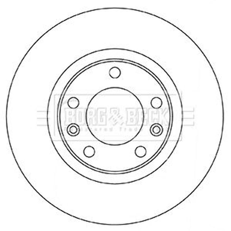 Borg & Beck 2 x Solid Rear Brake Discs BBD5350