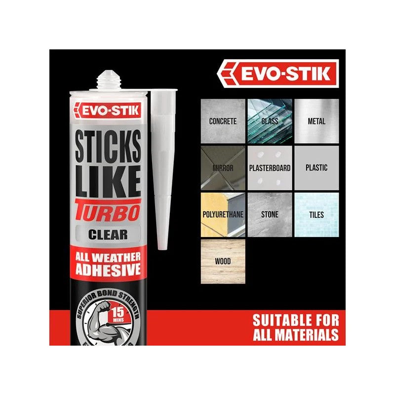 Evo-Stik Sticks Like Turbo Clear 290ml - 30623834