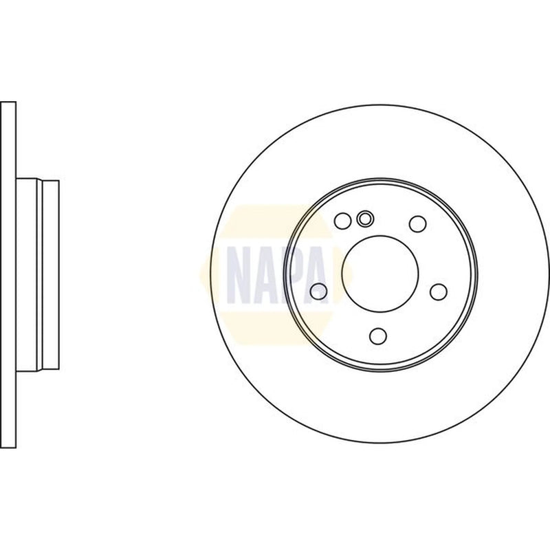 NAPA 2 x Solid Rear Brake Discs NBD5224