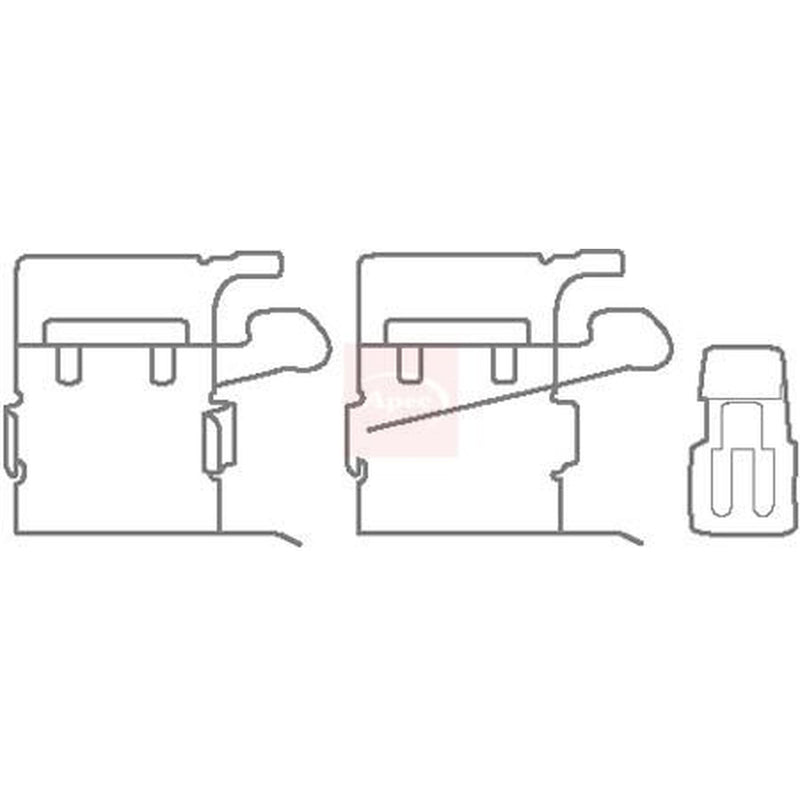 Apec Brake Pad Accessory Fitting Kit Front KIT1136