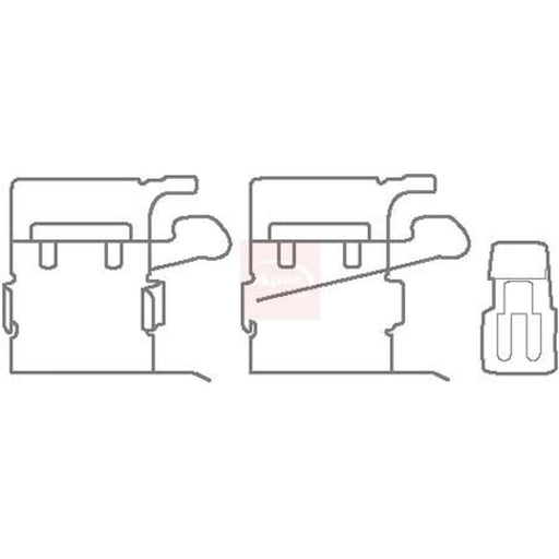 Apec Brake Pad Accessory Fitting Kit Front KIT1136