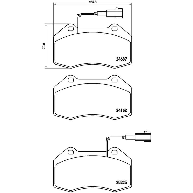Brembo 4 x Front Brake Pad Set P23139