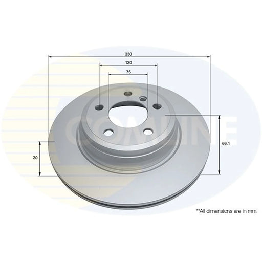 Comline 2 x Internally Vented Rear Brake Discs ADC1777V