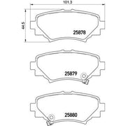 Brembo 4 x Rear Brake Pad Set P49049