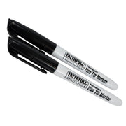 Faithfull Fibre Tip Marker Pen Black (Pack 2) - FAIFTMBLK2