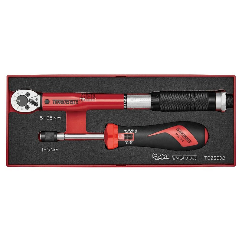 Teng Tools Torque Set FOAMX2 1/4" Drive 2 Pieces