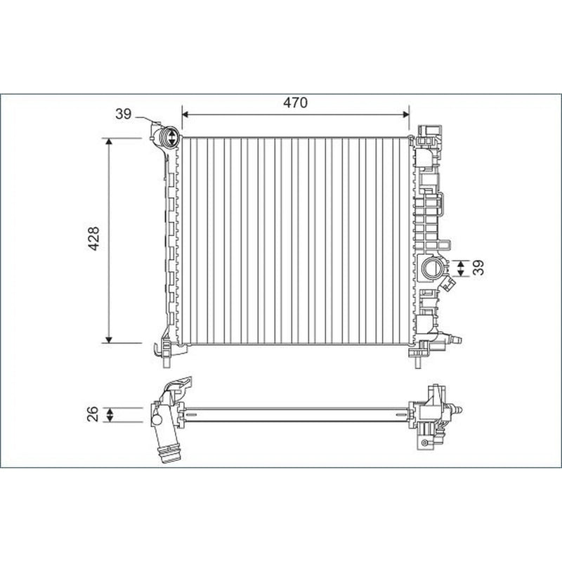 Valeo Engine Radiator 701166