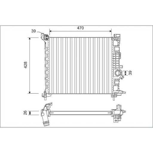 Valeo Engine Radiator 701166