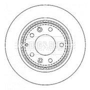 Borg & Beck 2 x Solid Rear Brake Discs BBD4335
