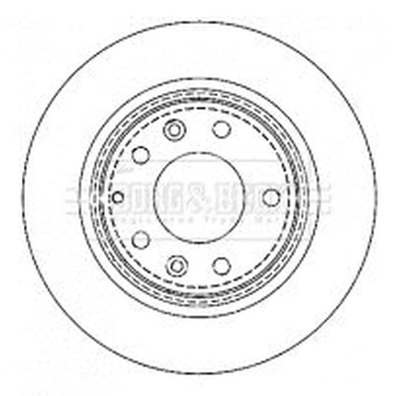 Borg & Beck 2 x Solid Rear Brake Discs BBD4335