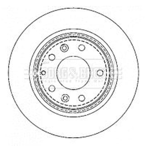 Borg & Beck 2 x Solid Rear Brake Discs BBD4335