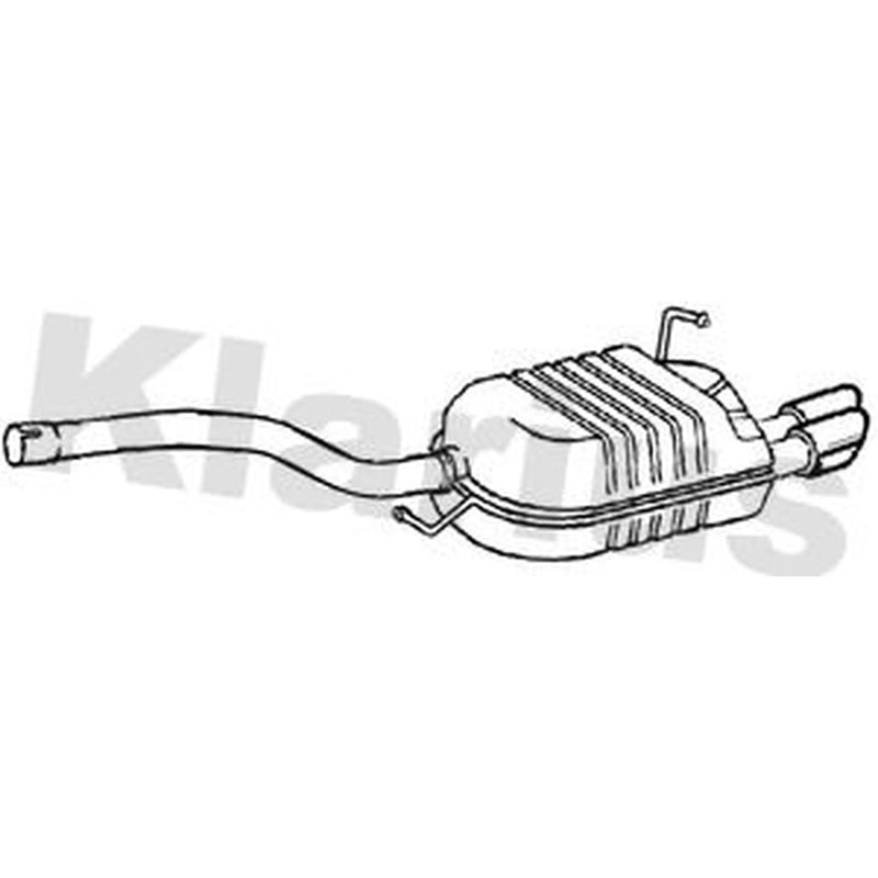 Klarius Box With Tail Pipe Rear VW1179W