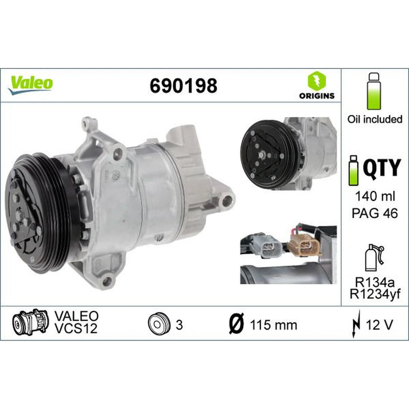 Valeo Air Conditioning Compressor 690198