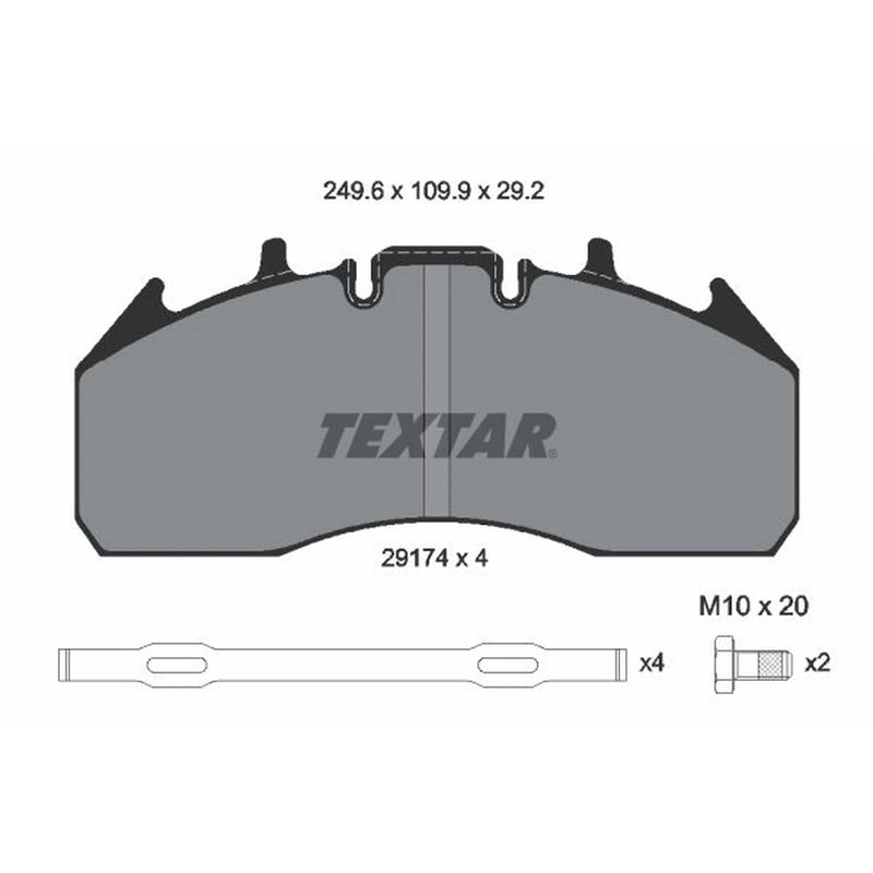 Textar Rear Brake Pad Set 2917401