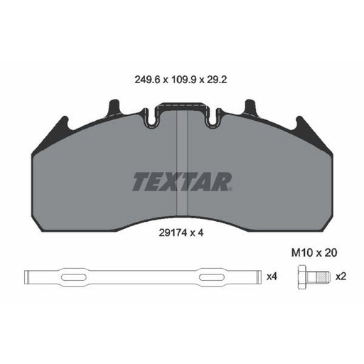 Textar Rear Brake Pad Set 2917401