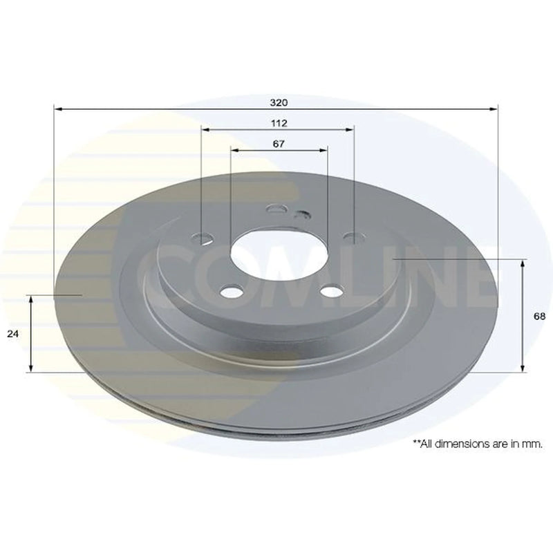 Comline 2 x Rear Brake Discs ADC4078V