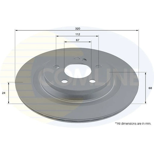 Comline 2 x Rear Brake Discs ADC4078V