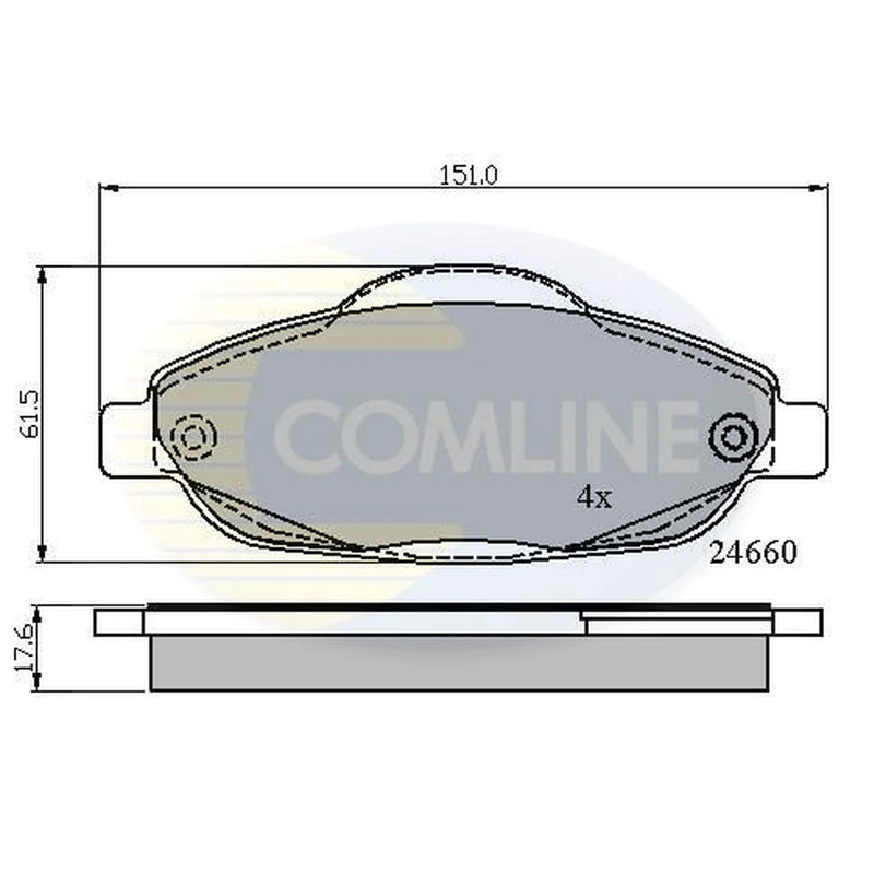 Comline 4 x Front Brake Pad Set CBP01765
