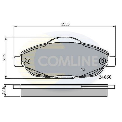 Comline 4 x Front Brake Pad Set CBP01765