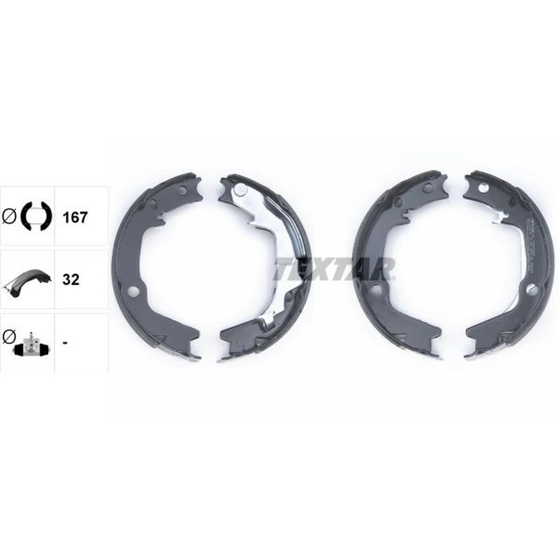 Textar Parking Brake Shoe Set 91075400