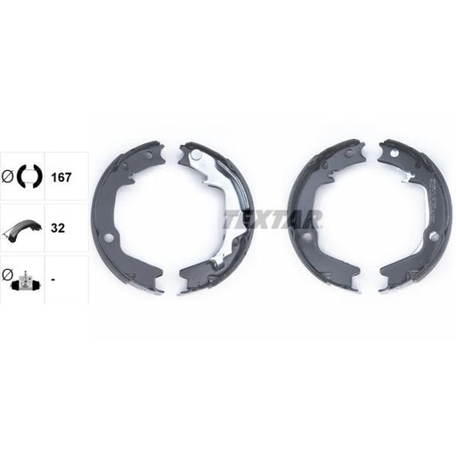 Textar Parking Brake Shoe Set 91075400