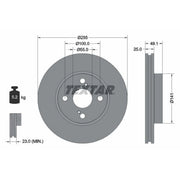 Textar 2 x Vented Front Brake Discs 92125903