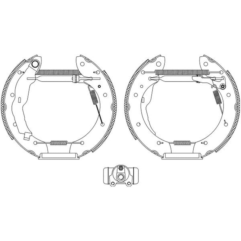 Mintex Brake Shoe Set Axle Kit MSP137