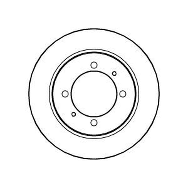 Abtex 2 x Solid Rear Brake Discs BD800S