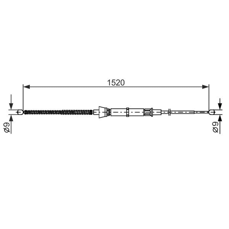 Bosch Handbrake Cable Right Rear 1 987 482 670
