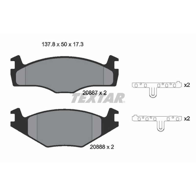 Textar Front Brake Pad Set 2088708