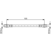 Bosch Brake Hydraulic Hose Line Right 1 987 481 784