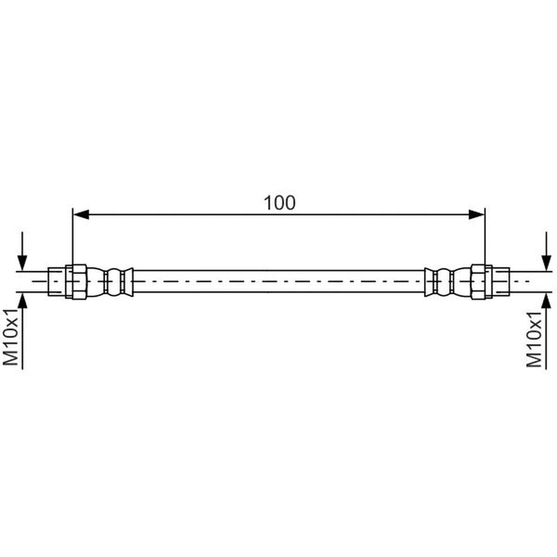 Bosch Brake Hydraulic Hose Line Right 1 987 481 784