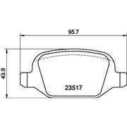 Mintex Rear Brake Pad Set MDB2051