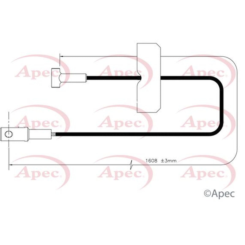 Apec Handbrake Cable Centre CAB1796