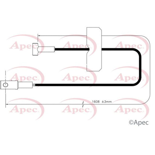 Apec Handbrake Cable Centre CAB1796