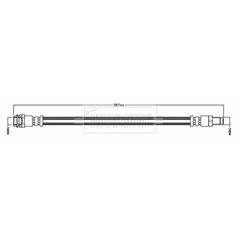 Borg & Beck Brake Hydraulic Hose Line Front Left BBH8787