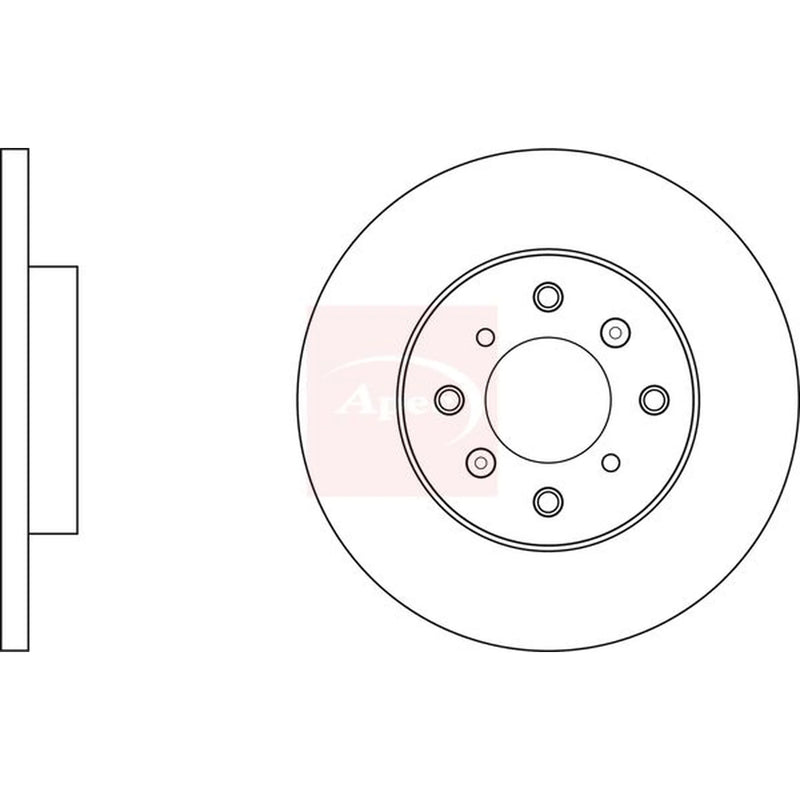 Apec 2 x Solid Rear Brake Discs DSK3069