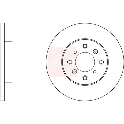 Apec 2 x Solid Rear Brake Discs DSK3069