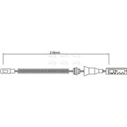 Apec Handbrake Cable Left Rear CAB1472