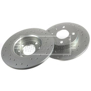Borg & Beck 2 x Slotted/Perforated Rear Brake Discs BBD5559