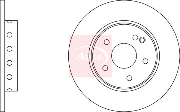 Apec 2 x Brake Disc Set Solid